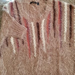 Cuddle worthy Short sleeved fuzzy Dex sweater
